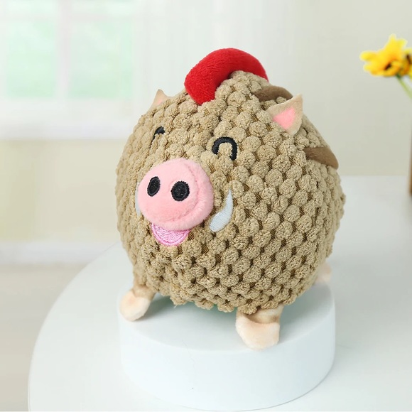 Dog Toy Warthog Pig Squeaky Dog Chew Ball 6 inch - Picture 2 of 4